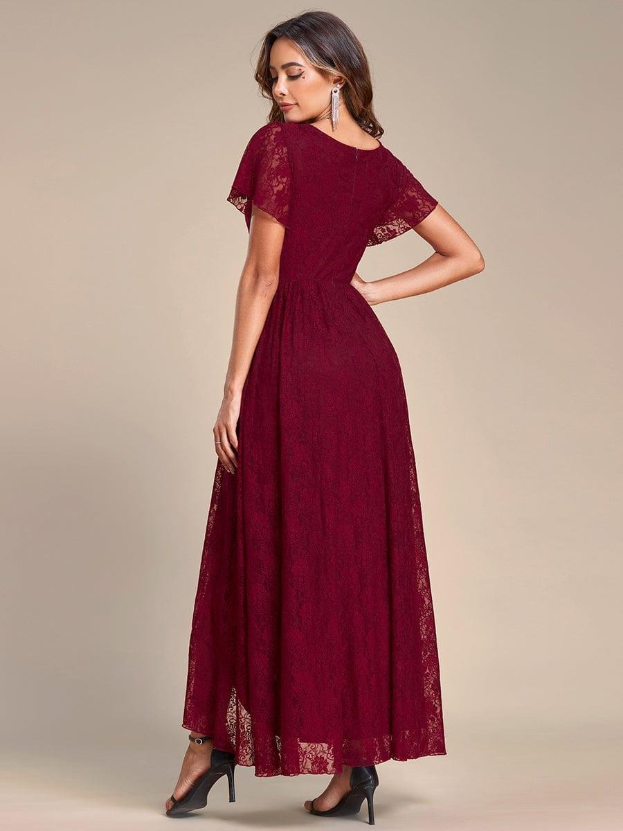 Elise A beautifully detailed Mother of the Bride dress featuring soft short sleeves, romantic ruffled lace, and a flattering silhouette for effortless elegance. This dress is not currently in stock but is available to order.